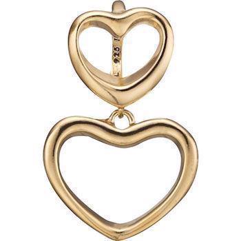 Christina Collect Gold Plated Silver Open Love Open Open Heart With Matte Surface